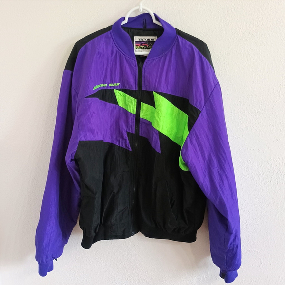Arctic Cat Jackets & Blazers - Vintage 90s Artic Cat Articwear Snowmobile Jacket Thinsulate Neon Womens XL